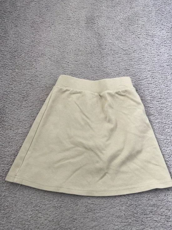 Girls Cat & Jack Cream Skirt with Side Button Detail - Picture 3 of 3